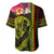 Hawaiian Reggae Music Baseball Jersey Jamaica Singer Tribal Polynesian and Hibiscus - Wonder Print Shop