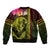 Hawaiian Reggae Music Bomber Jacket Jamaica Singer Tribal Polynesian and Hibiscus - Wonder Print Shop