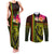 Hawaiian Reggae Music Couples Matching Tank Maxi Dress and Long Sleeve Button Shirt Jamaica Singer Tribal Polynesian and Hibiscus - Wonder Print Shop