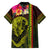 Hawaiian Reggae Music Family Matching Puletasi and Hawaiian Shirt Jamaica Singer Tribal Polynesian and Hibiscus - Wonder Print Shop