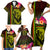 Hawaiian Reggae Music Family Matching Short Sleeve Bodycon Dress and Hawaiian Shirt Jamaica Singer Tribal Polynesian and Hibiscus - Wonder Print Shop