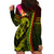 Hawaiian Reggae Music Hoodie Dress Jamaica Singer Tribal Polynesian and Hibiscus - Wonder Print Shop