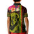 Hawaiian Reggae Music Kid Polo Shirt Jamaica Singer Tribal Polynesian and Hibiscus - Wonder Print Shop