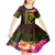 Hawaiian Reggae Music Kid Short Sleeve Dress Jamaica Singer Tribal Polynesian and Hibiscus - Wonder Print Shop