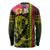 Hawaiian Reggae Music Long Sleeve Shirt Jamaica Singer Tribal Polynesian and Hibiscus - Wonder Print Shop