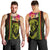 Hawaiian Reggae Music Men Tank Top Jamaica Singer Tribal Polynesian and Hibiscus - Wonder Print Shop