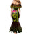 Hawaiian Reggae Music Mermaid Dress Jamaica Singer Tribal Polynesian and Hibiscus - Wonder Print Shop