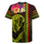 Hawaiian Reggae Music Rugby Jersey Jamaica Singer Tribal Polynesian and Hibiscus