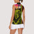 Hawaiian Reggae Music Women Sleeveless Polo Shirt Jamaica Singer Tribal Polynesian and Hibiscus