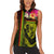 Hawaiian Reggae Music Women Sleeveless Polo Shirt Jamaica Singer Tribal Polynesian and Hibiscus