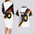 Custom Germany Football Road to the 4th European Championship Couples Matching Long Sleeve Bodycon Dress and Hawaiian Shirt White Color - Wonder Print Shop