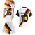 Custom Germany Football Road to the 4th European Championship Couples Matching Mermaid Dress and Hawaiian Shirt White Color - Wonder Print Shop