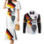 Custom Germany Football Road to the 4th European Championship Couples Matching Mermaid Dress and Long Sleeve Button Shirt White Color