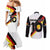 Custom Germany Football Road to the 4th European Championship Couples Matching Mermaid Dress and Long Sleeve Button Shirt White Color