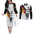 Custom Germany Football Road to the 4th European Championship Couples Matching Off The Shoulder Long Sleeve Dress and Long Sleeve Button Shirt White Color