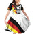 Custom Germany Football Road to the 4th European Championship Family Matching Off Shoulder Short Dress and Hawaiian Shirt White Color - Wonder Print Shop