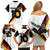 Custom Germany Football Road to the 4th European Championship Family Matching Off Shoulder Short Dress and Hawaiian Shirt White Color - Wonder Print Shop