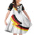 Custom Germany Football Road to the 4th European Championship Family Matching Short Sleeve Bodycon Dress and Hawaiian Shirt White Color - Wonder Print Shop