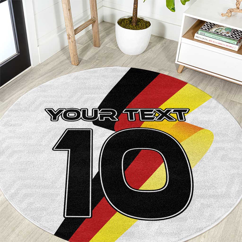 Custom Germany Football Road to the 4th European Championship Round Carpet White Color