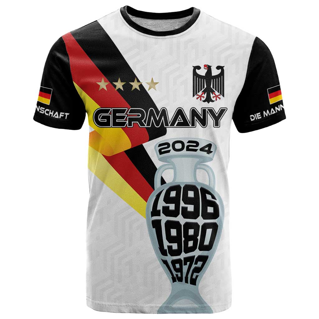 Custom Germany Football Road to the 4th European Championship T Shirt White Color