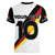 Custom Germany Football Road to the 4th European Championship Women V-Neck T-Shirt White Color