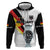 Custom Germany Football Road to the 4th European Championship Zip Hoodie White Color