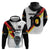 Custom Germany Football Road to the 4th European Championship Zip Hoodie White Color