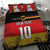 Custom Germany Football Road to the 4th European Championship Bedding Set Black Color - Wonder Print Shop