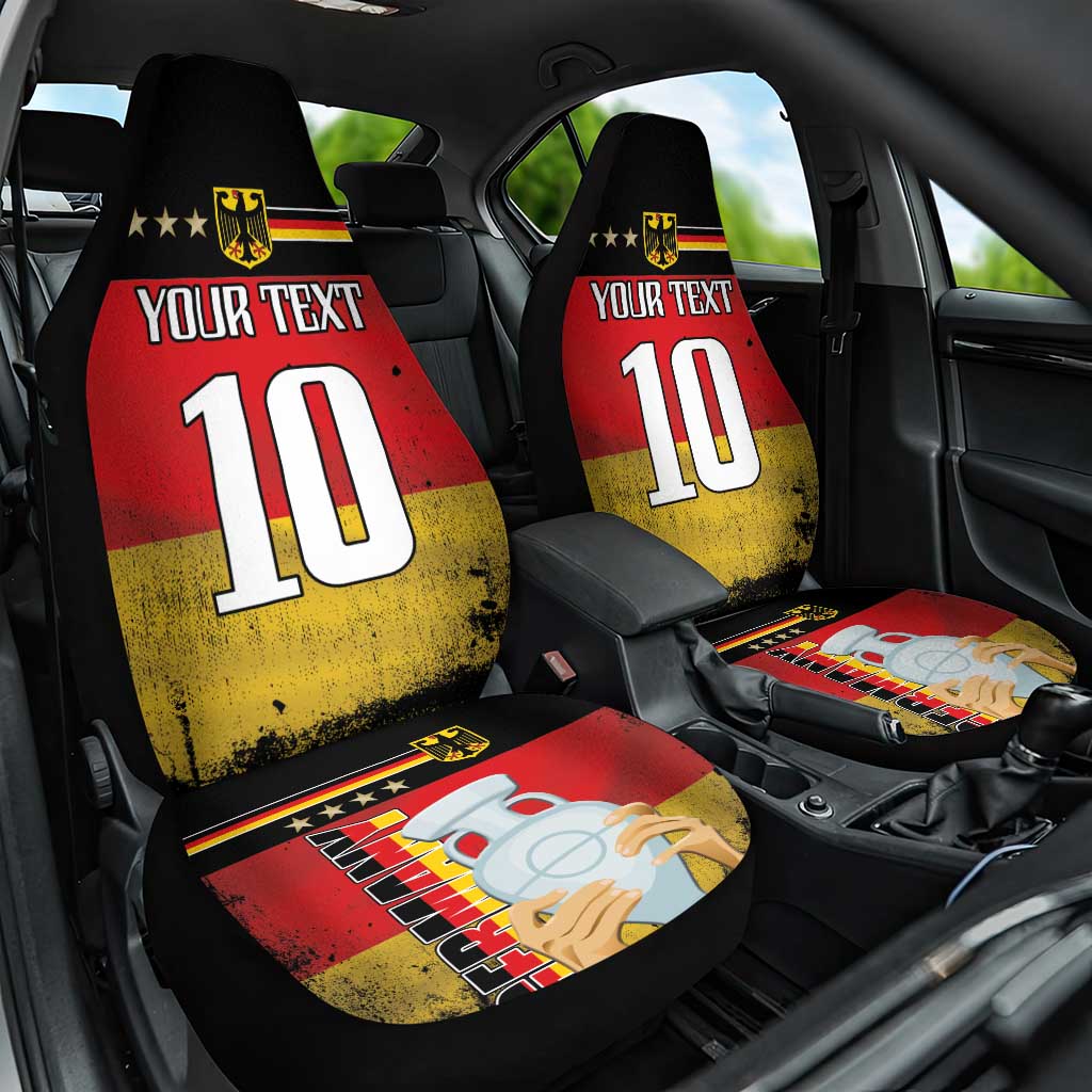 Custom Germany Football Road to the 4th European Championship Car Seat Cover Black Color - Wonder Print Shop