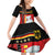 Custom Germany Football Road to the 4th European Championship Family Matching Off Shoulder Short Dress and Hawaiian Shirt Black Color - Wonder Print Shop