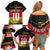 Custom Germany Football Road to the 4th European Championship Family Matching Off Shoulder Short Dress and Hawaiian Shirt Black Color - Wonder Print Shop