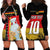 Custom Germany Football Road to the 4th European Championship Hoodie Dress Black Color - Wonder Print Shop