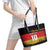 Custom Germany Football Road to the 4th European Championship Leather Tote Bag Black Color - Wonder Print Shop