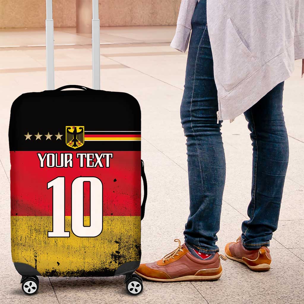 Custom Germany Football Road to the 4th European Championship Luggage Cover Black Color - Wonder Print Shop