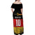 Custom Germany Football Road to the 4th European Championship Off Shoulder Maxi Dress Black Color - Wonder Print Shop