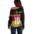 Custom Germany Football Road to the 4th European Championship Off Shoulder Sweater Black Color - Wonder Print Shop