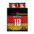 Custom Germany Football Road to the 4th European Championship Quilt Bed Set Black Color