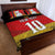 Custom Germany Football Road to the 4th European Championship Quilt Bed Set Black Color