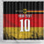 Custom Germany Football Road to the 4th European Championship Shower Curtain Black Color