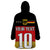 Custom Germany Football Road to the 4th European Championship Wearable Blanket Hoodie Black Color