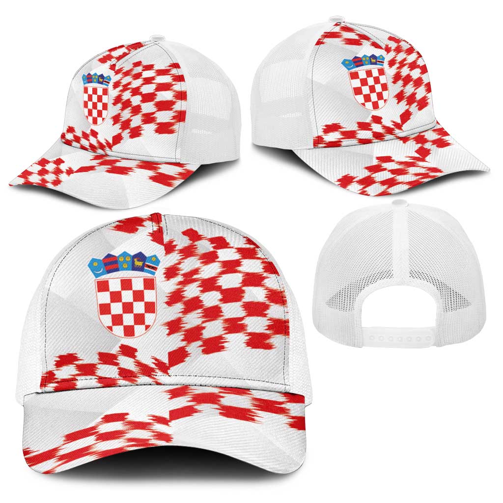 Croatia Football Baseball Net Cap Kockasti-Grunge Checkers - Wonder Print Shop