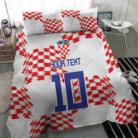 Custom Croatia Football Bedding Set Kockasti-Grunge Checkers - Wonder Print Shop