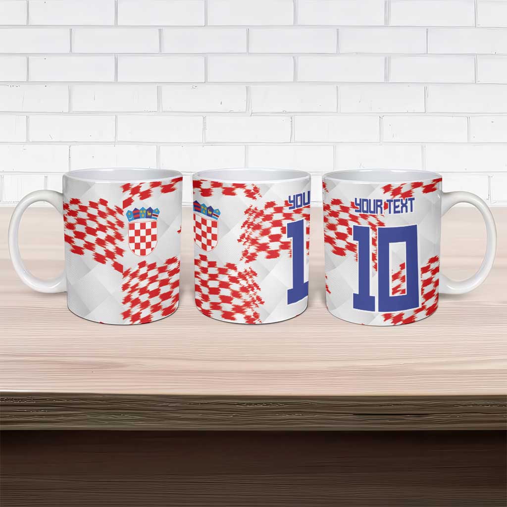 Custom Croatia Football Ceramic Mug Kockasti-Grunge Checkers - Wonder Print Shop
