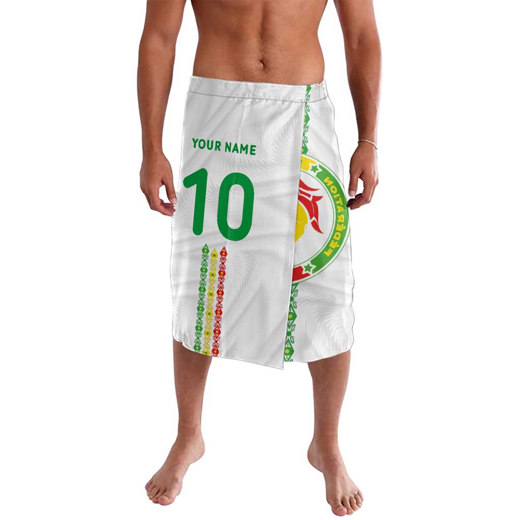 Custom Senegal Football Lavalava Tricolor Traditional Patterns Sporty Style - Wonder Print Shop