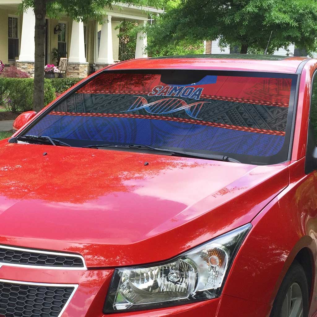 Samoan DNA-Proud of Samoa Auto Sun Shade Polynesian Patterns - Wonder Print Shop