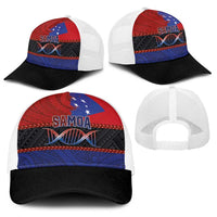 Personalised Samoan DNA-Proud of Samoa Baseball Net Cap Polynesian Patterns - Wonder Print Shop