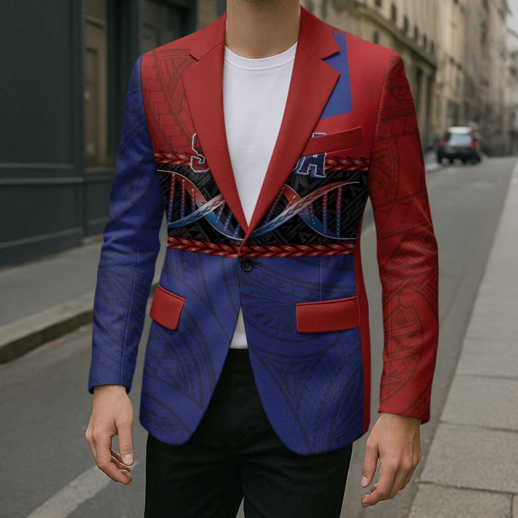 Personalised Samoan DNA-Proud of Samoa Blazer Polynesian Patterns - Wonder Print Shop