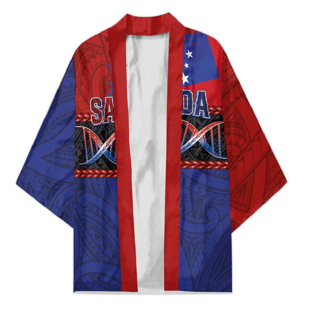Personalised Samoan DNA-Proud of Samoa Kimono Polynesian Patterns - Wonder Print Shop