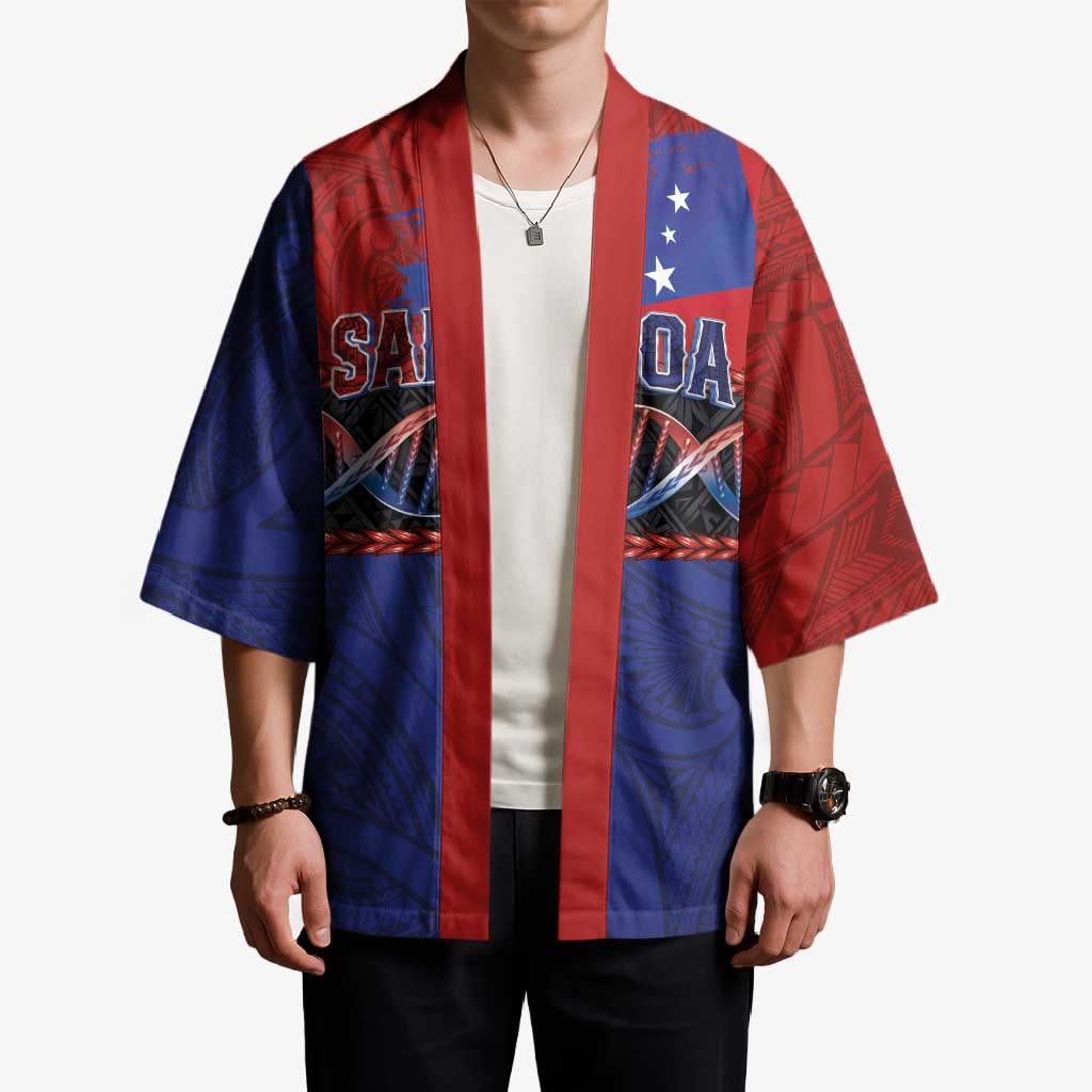 Personalised Samoan DNA-Proud of Samoa Kimono Polynesian Patterns - Wonder Print Shop