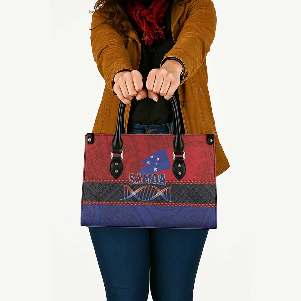 Samoan DNA-Proud of Samoa Leather Bag Polynesian Patterns - Wonder Print Shop